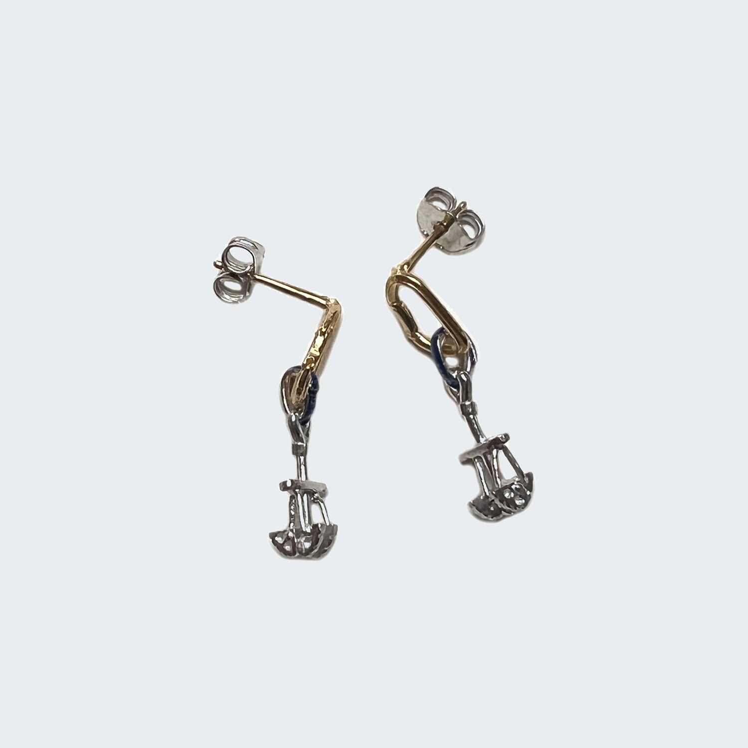 Bronze / gold-rhodium plated / blue enameld
