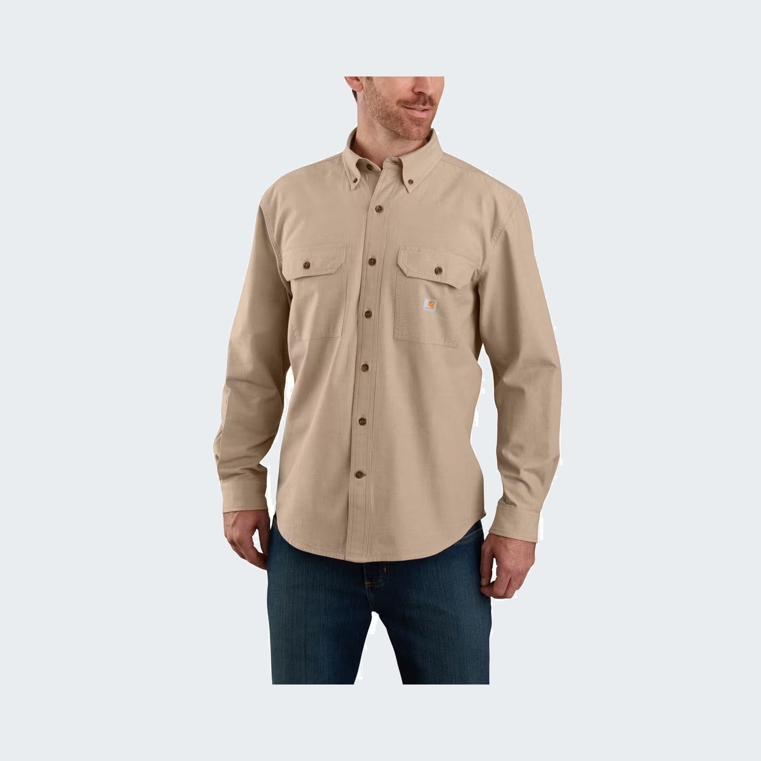 Dark Tan Chambray