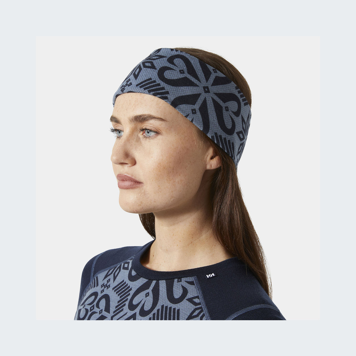 597 - Navy Nordic Rose Aop