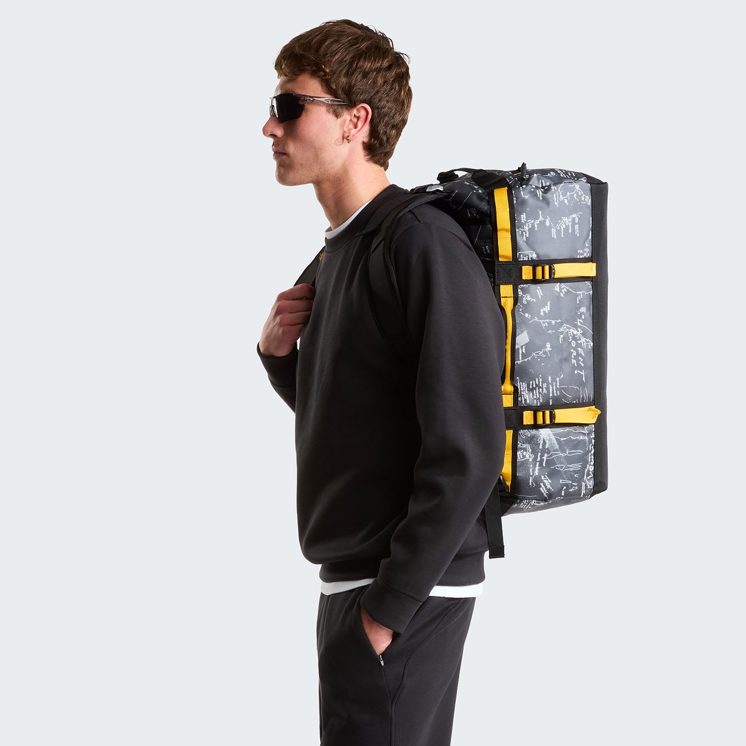 Anthracite Grey Conrad Topos Print/Summit Gold