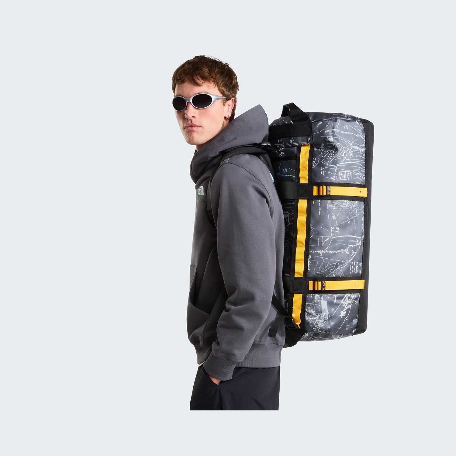 Anthracite Grey Conrad Topos Print/Summit Gold