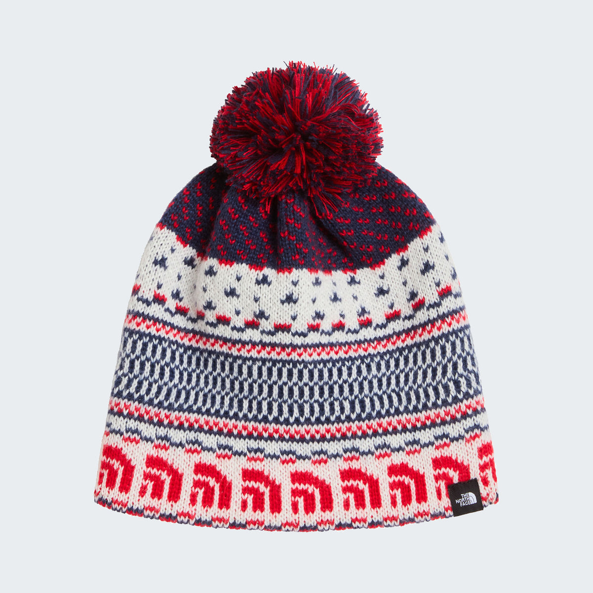 White Dune Jacquard/Pom