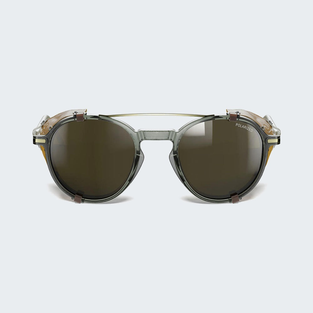 Shiny Translucent Light Gray / Gold (Spectron 3 Polarized)