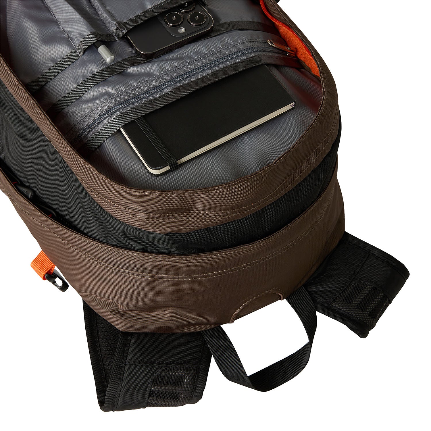 Smokey Brown/TNF Black/Solar Flare
